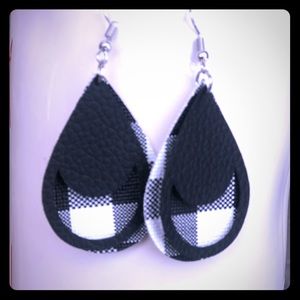 Faux leather earrings